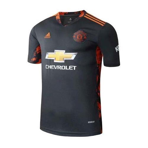 Camiseta Manchester United Replica Primera Ropa Portero 2020/21 Gris